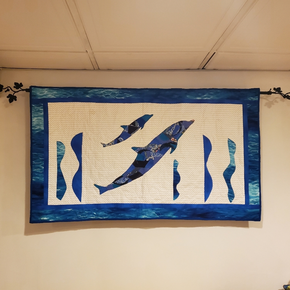 My Scrappy Dolphins - Tapestry/Wallhanging